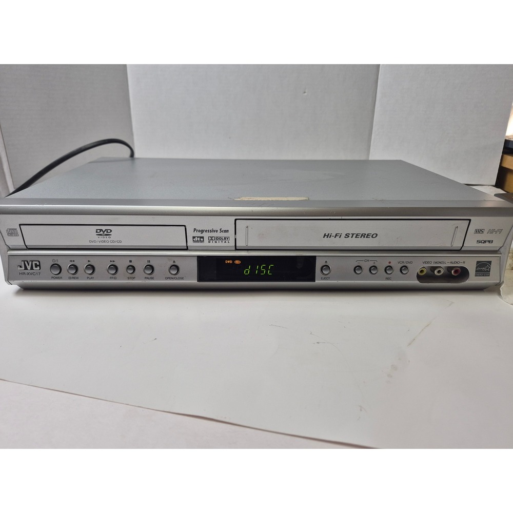 JVC HR-XVC17SU DVD Player VCR Combo Hi-Fi Stereo Progressive Scan Silver